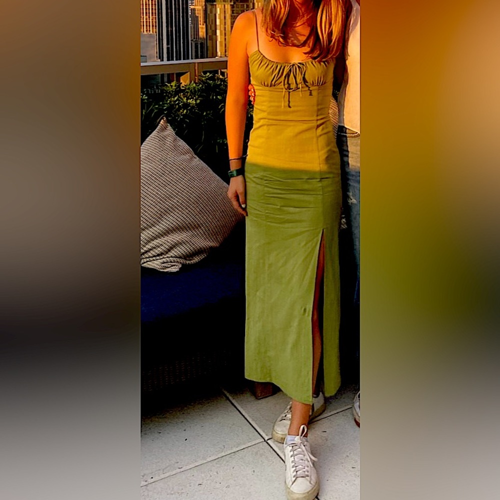 Zara midi / long dress in green